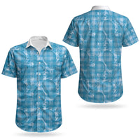 Polu Hawaii Breadfruit Palaka Motifs Couples Matching Mermaid Dress and Hawaiian Shirt LT14 - Polynesian Pride