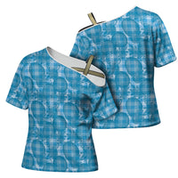 Polu Hawaii Breadfruit Palaka Motifs Cross Shoulder Shirt LT14 - Polynesian Pride