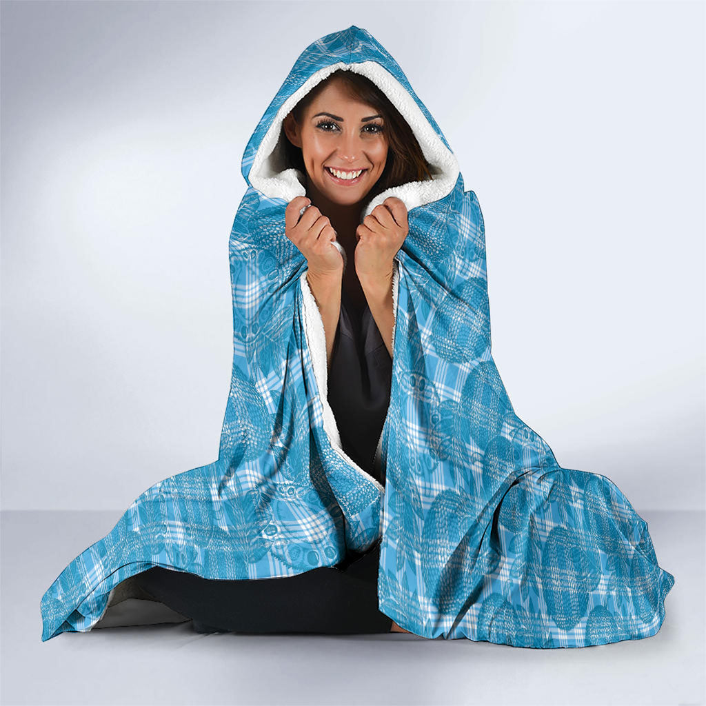 Polu Hawaii Breadfruit Palaka Motifs Hooded Blanket LT14 - Polynesian Pride