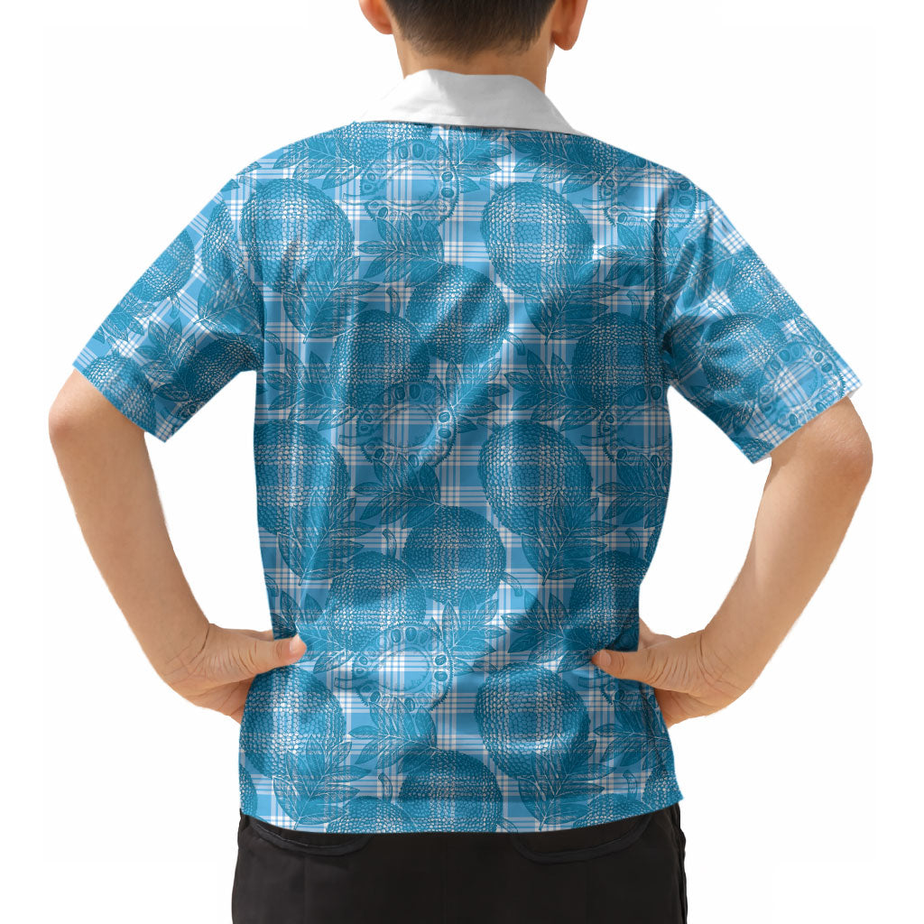 Polu Hawaii Breadfruit Palaka Motifs Kid Hawaiian Shirt LT14 - Polynesian Pride