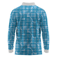 Polu Hawaii Breadfruit Palaka Motifs Long Sleeve Polo Shirt