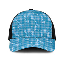 Polu Hawaii Breadfruit Palaka Motifs Mesh Trucker Cap LT14 One Size Black Blue - Polynesian Pride