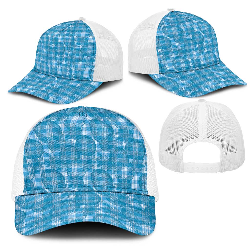 Polu Hawaii Breadfruit Palaka Motifs Mesh Trucker Cap LT14 - Polynesian Pride