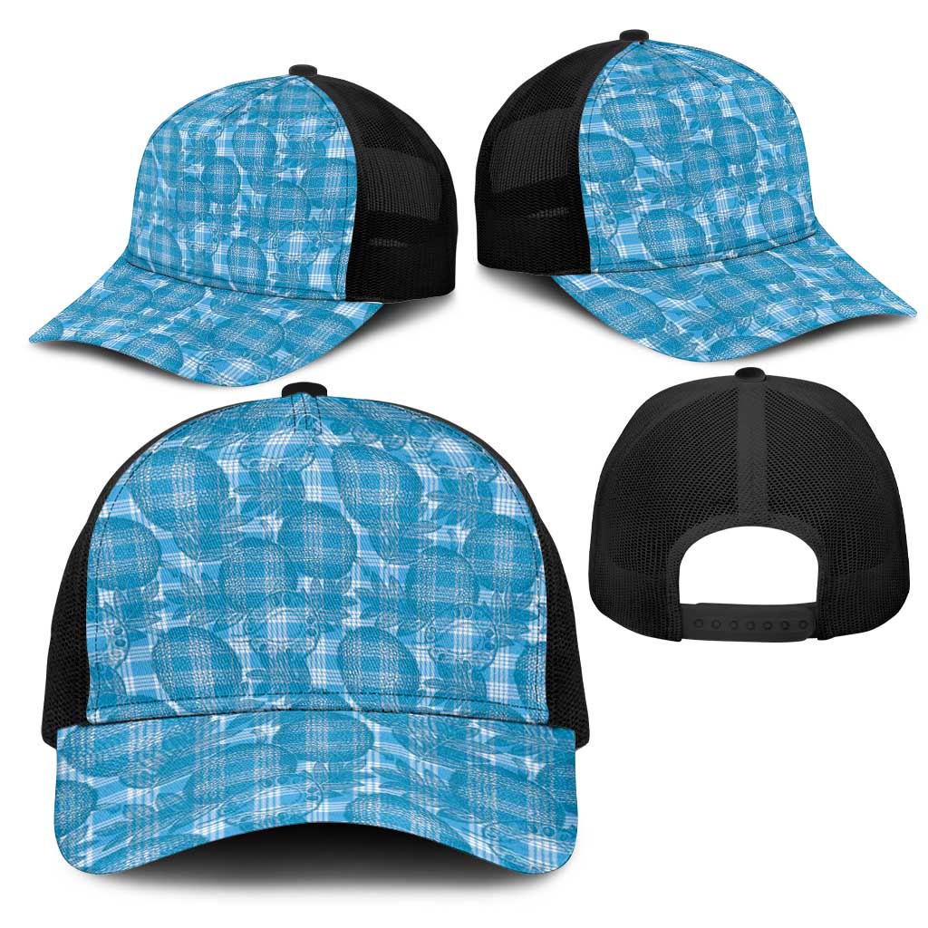 Polu Hawaii Breadfruit Palaka Motifs Mesh Trucker Cap LT14 - Polynesian Pride