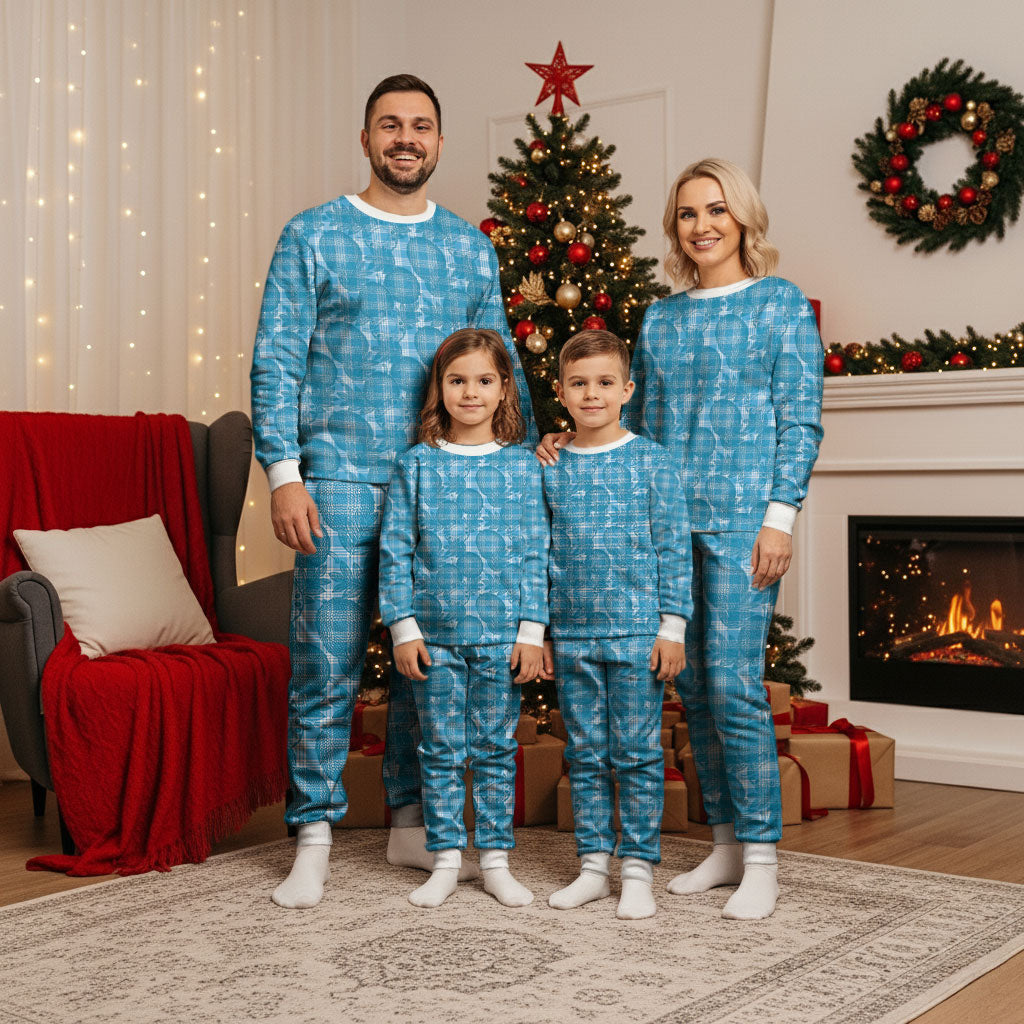 Polu Hawaii Breadfruit Palaka Motifs Christmas Pajama Set LT14 - Polynesian Pride