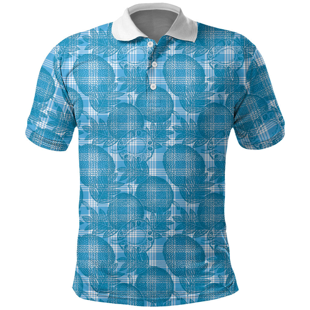 Polu Hawaii Breadfruit Palaka Motifs Polo Shirt