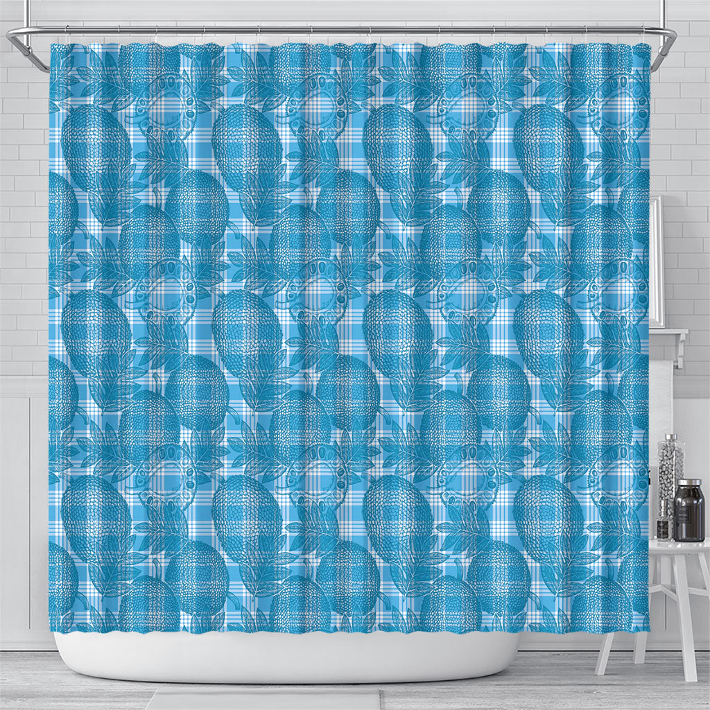 Polu Hawaii Breadfruit Palaka Motifs Shower Curtain LT14 - Polynesian Pride