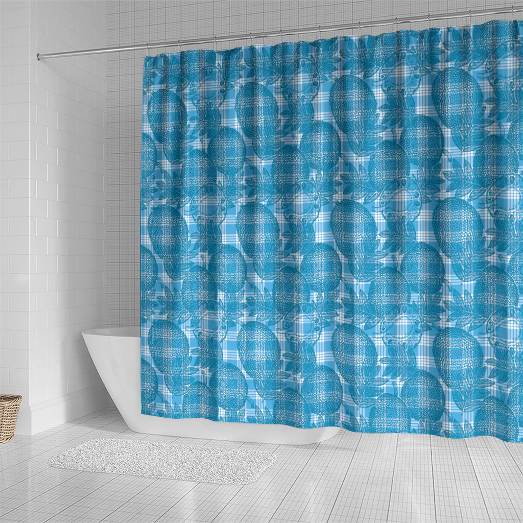 Polu Hawaii Breadfruit Palaka Motifs Shower Curtain LT14 - Polynesian Pride