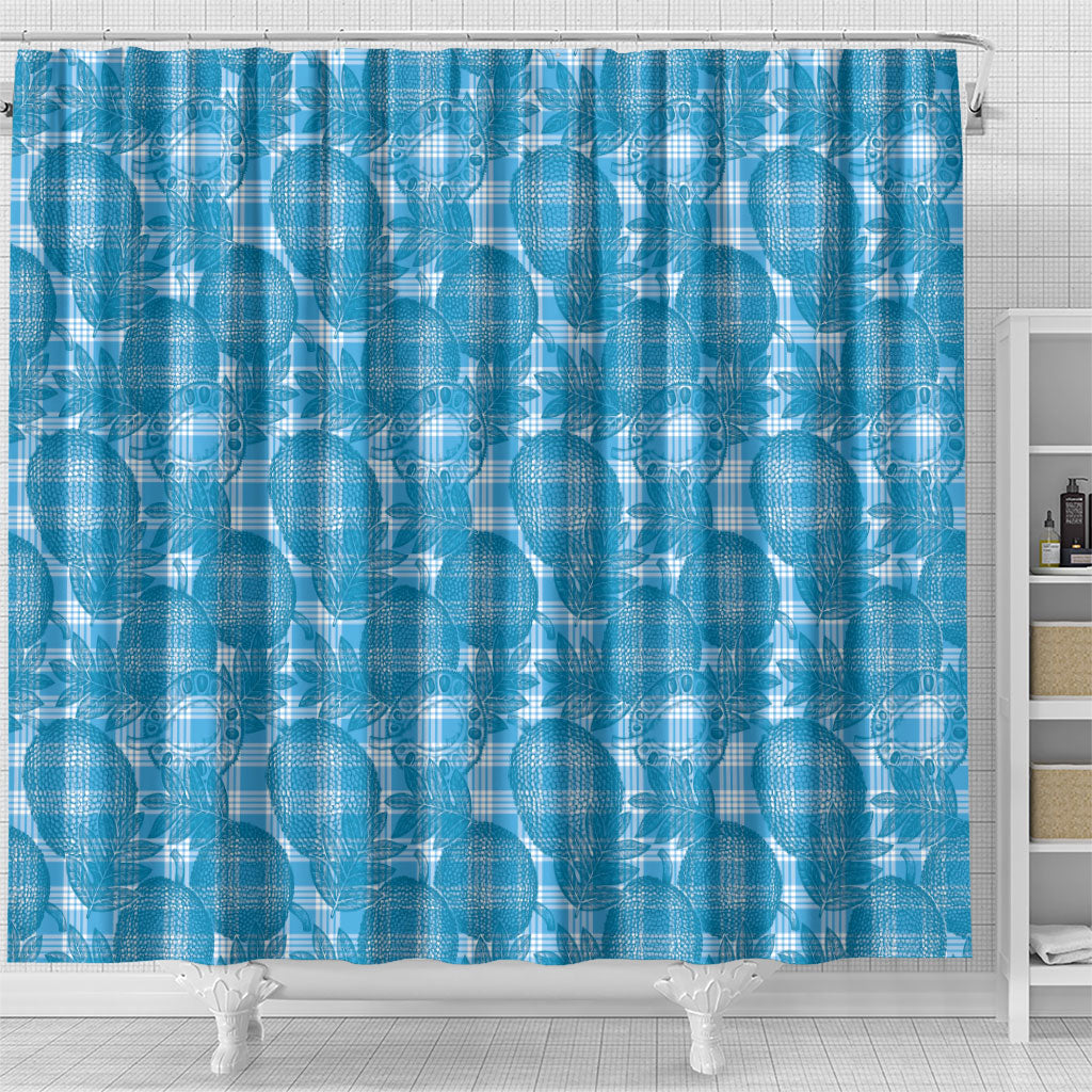Polu Hawaii Breadfruit Palaka Motifs Shower Curtain LT14 - Polynesian Pride