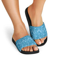 Polu Hawaii Breadfruit Palaka Motifs Slide Sandals LT14 - Polynesian Pride