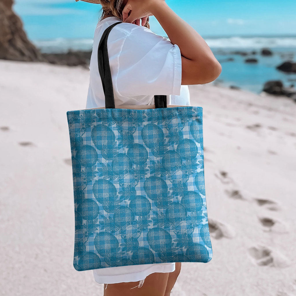 Polu Hawaii Breadfruit Palaka Motifs Tote Bag LT14 - Polynesian Pride