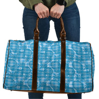 Polu Hawaii Breadfruit Palaka Motifs Travel Bag LT14 Blue - Polynesian Pride
