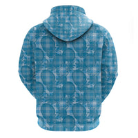 Polu Hawaii Breadfruit Palaka Motifs Zip Hoodie LT14 - Polynesian Pride