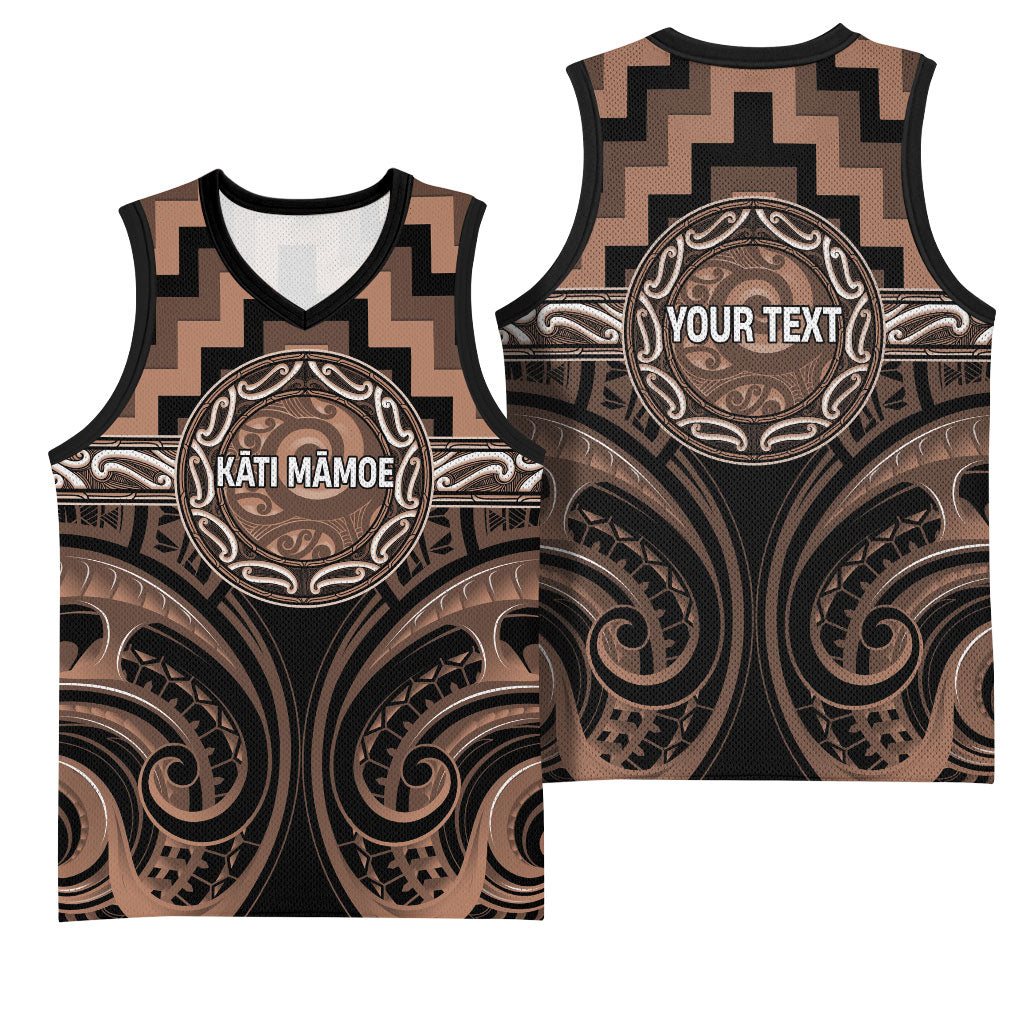 Aotearoa Kati Mamoe Personalised Basketball Jersey Maori Iwi Poutama Puhoro Tattoo LT14 - Polynesian Pride