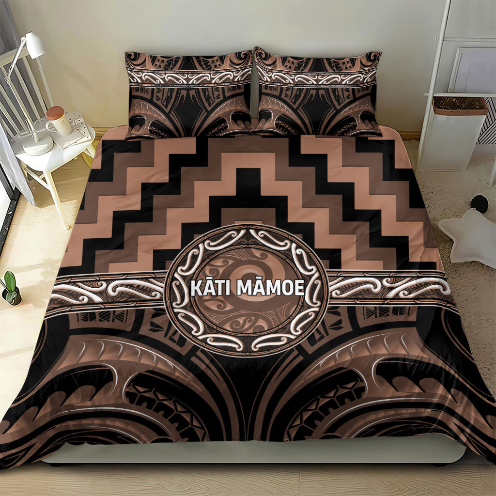 Aotearoa Kati Mamoe Bedding Set Maori Iwi Poutama Puhoro Tattoo LT14 - Polynesian Pride
