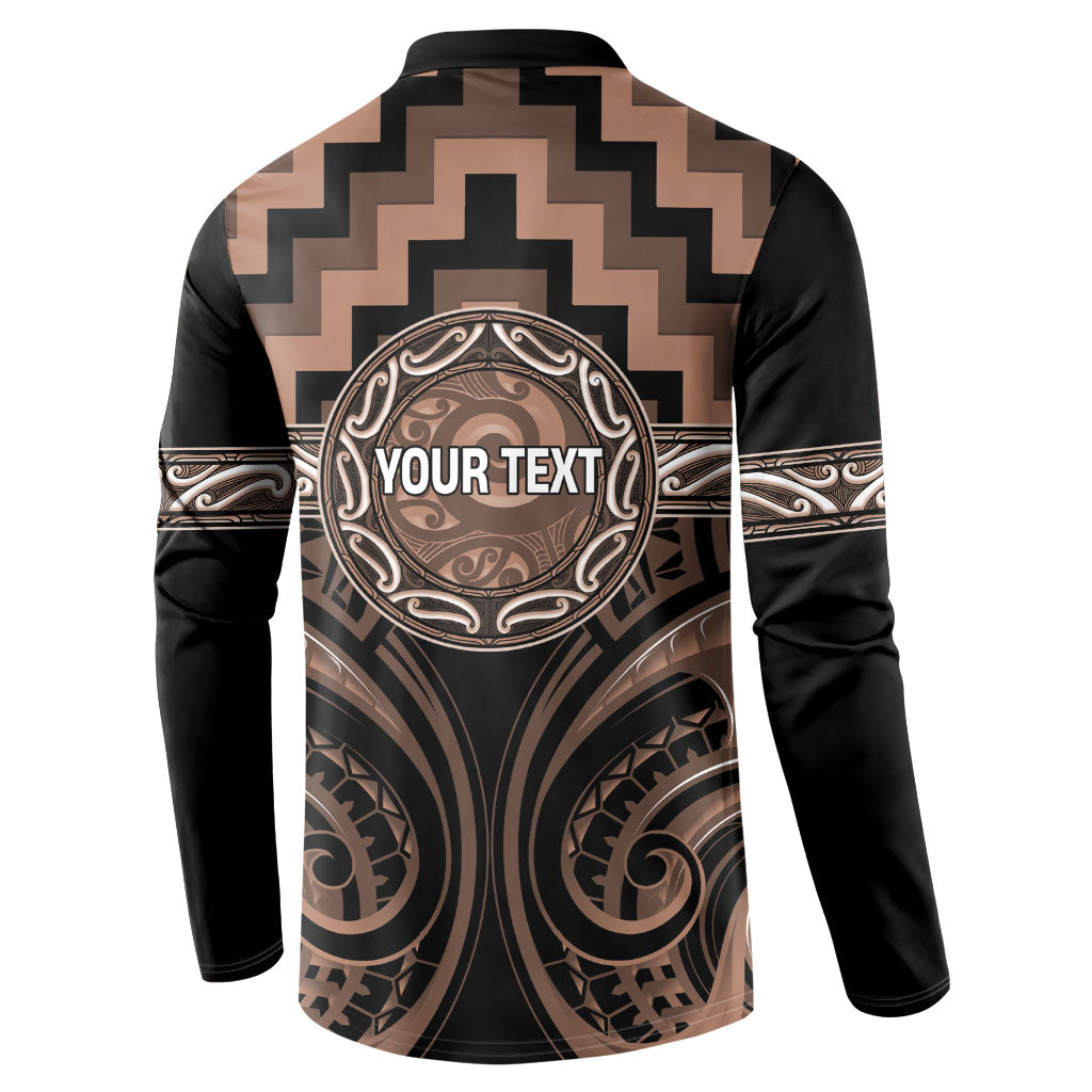 Aotearoa Kati Mamoe Personalised Button Sweatshirt Maori Iwi Poutama Puhoro Tattoo LT14 - Polynesian Pride