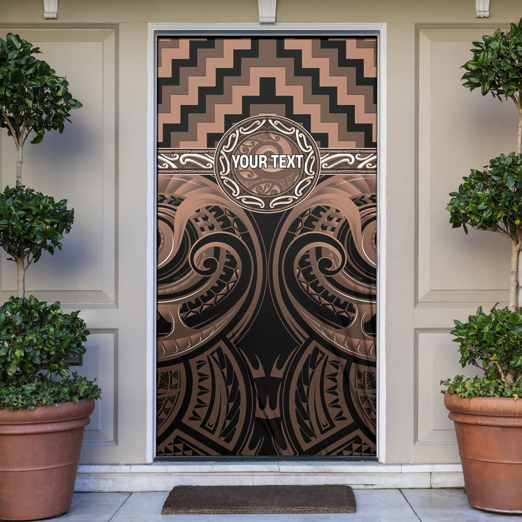 Aotearoa Kati Mamoe Personalised Door Cover Maori Iwi Poutama Puhoro Tattoo