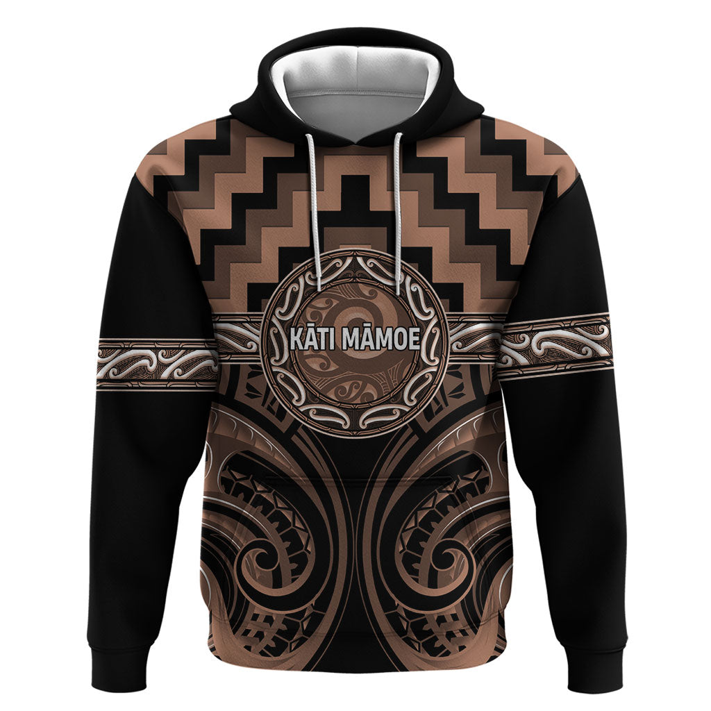 Aotearoa Kati Mamoe Personalised Hoodie Maori Iwi Poutama Puhoro Tattoo