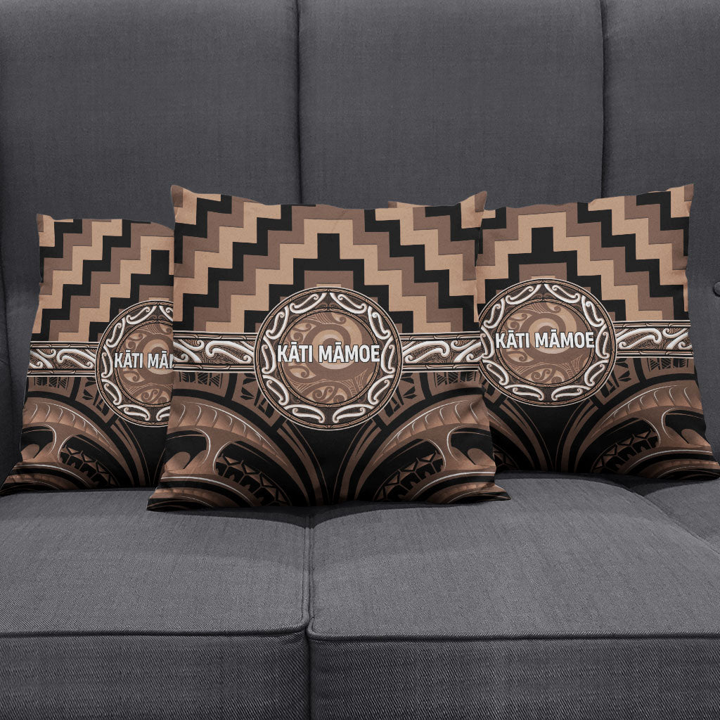 Aotearoa Kati Mamoe Pillow Cover Maori Iwi Poutama Puhoro Tattoo LT14 - Polynesian Pride