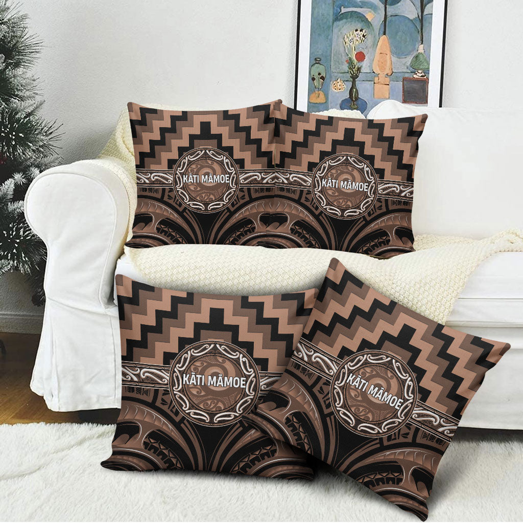 Aotearoa Kati Mamoe Pillow Cover Maori Iwi Poutama Puhoro Tattoo LT14 - Polynesian Pride
