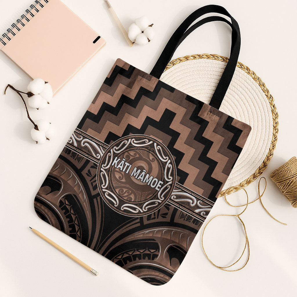 Aotearoa Kati Mamoe Tote Bag Maori Iwi Poutama Puhoro Tattoo