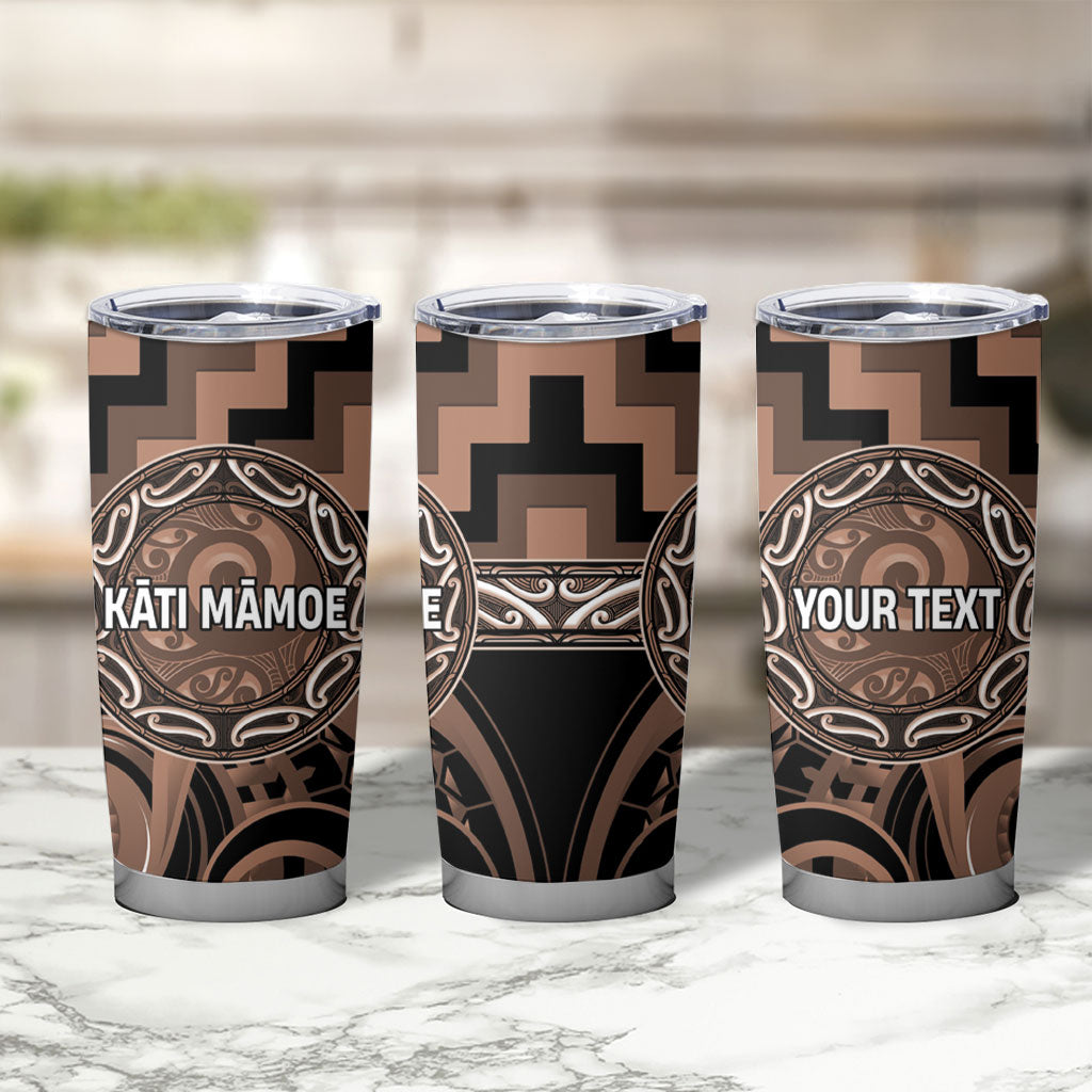 Aotearoa Kati Mamoe Personalised Tumbler Cup Maori Iwi Poutama Puhoro Tattoo LT14 - Polynesian Pride