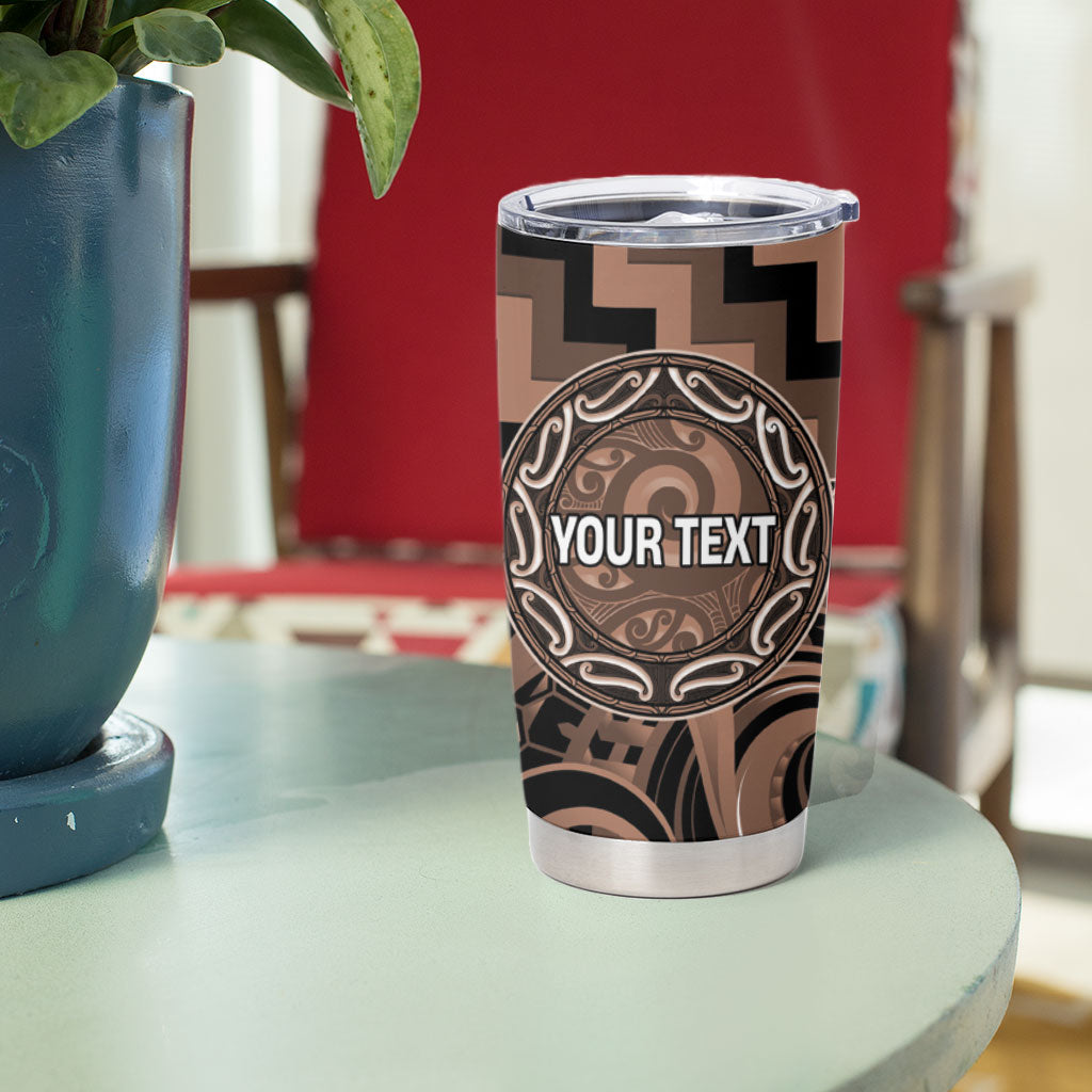 Aotearoa Kati Mamoe Personalised Tumbler Cup Maori Iwi Poutama Puhoro Tattoo LT14 - Polynesian Pride