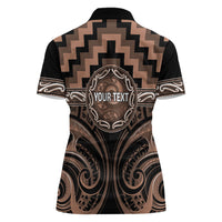 Aotearoa Kati Mamoe Personalised Women Polo Shirt Maori Iwi Poutama Puhoro Tattoo LT14 - Polynesian Pride