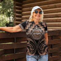 Aotearoa Kati Mamoe Personalised Women Polo Shirt Maori Iwi Poutama Puhoro Tattoo LT14 - Polynesian Pride