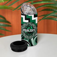 Aotearoa Whakatohea Personalised 4 in 1 Can Cooler Tumbler Maori Iwi Poutama Puhoro Tattoo LT14 - Polynesian Pride