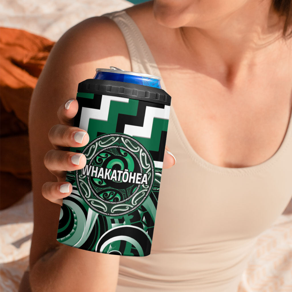 Aotearoa Whakatohea Personalised 4 in 1 Can Cooler Tumbler Maori Iwi Poutama Puhoro Tattoo LT14 - Polynesian Pride