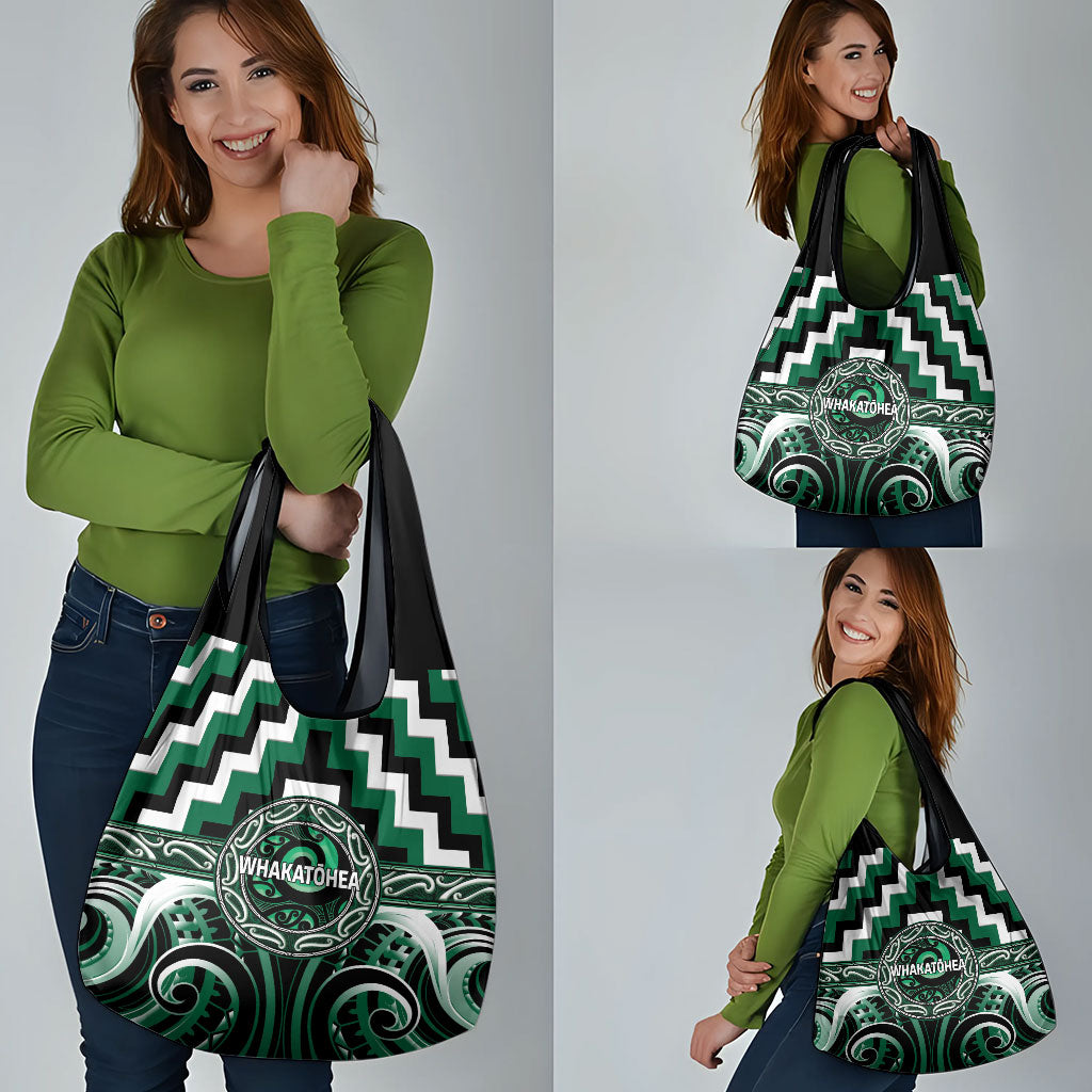 Aotearoa Whakatohea Grocery Bag Maori Iwi Poutama Puhoro Tattoo LT14 - Polynesian Pride