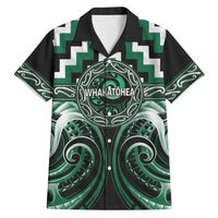 Aotearoa Whakatohea Personalised Hawaiian Shirt Maori Iwi Poutama Puhoro Tattoo LT14 Green - Polynesian Pride