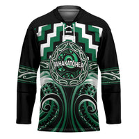 Aotearoa Whakatohea Personalised Hockey Jersey Maori Iwi Poutama Puhoro Tattoo LT14 Unisex Green - Polynesian Pride