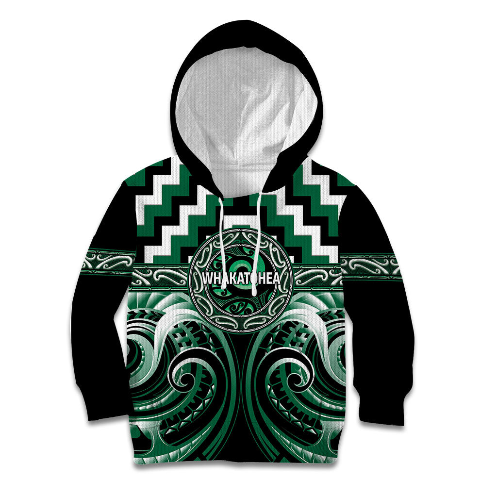 Aotearoa Whakatohea Personalised Kid Hoodie Maori Iwi Poutama Puhoro Tattoo