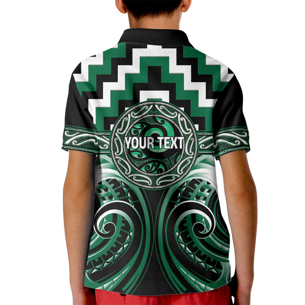 Aotearoa Whakatohea Personalised Kid Polo Shirt Maori Iwi Poutama Puhoro Tattoo LT14 - Polynesian Pride