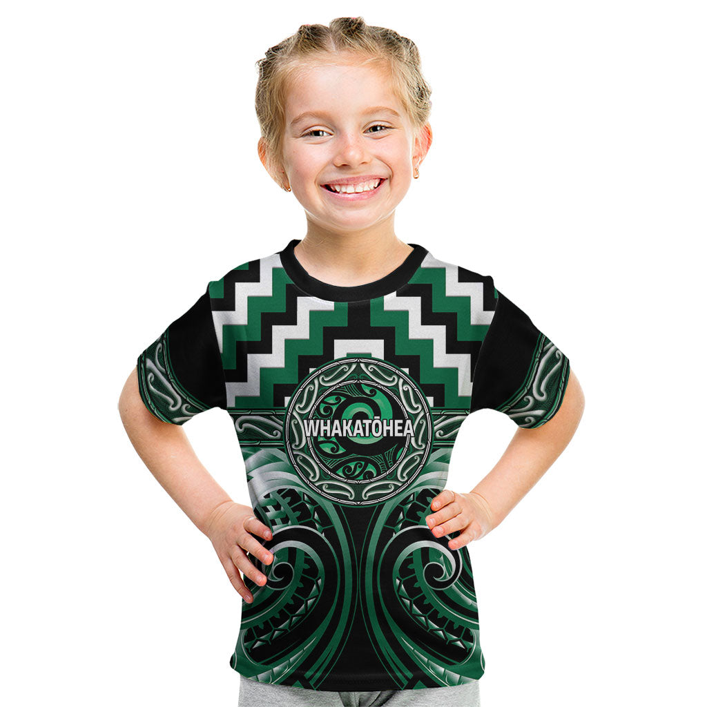 Aotearoa Whakatohea Personalised Kid T Shirt Maori Iwi Poutama Puhoro Tattoo