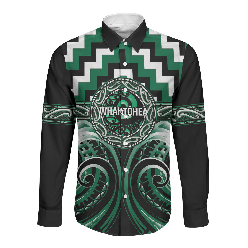 Aotearoa Whakatohea Personalised Long Sleeve Button Shirt Maori Iwi Poutama Puhoro Tattoo