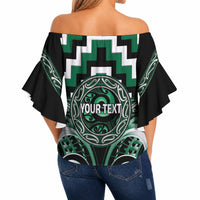 Aotearoa Whakatohea Personalised Off Shoulder Wrap Waist Top Maori Iwi Poutama Puhoro Tattoo LT14 - Polynesian Pride
