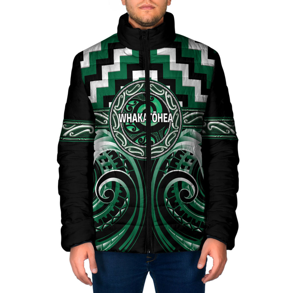 Aotearoa Whakatohea Personalised Padded Jacket Maori Iwi Poutama Puhoro Tattoo