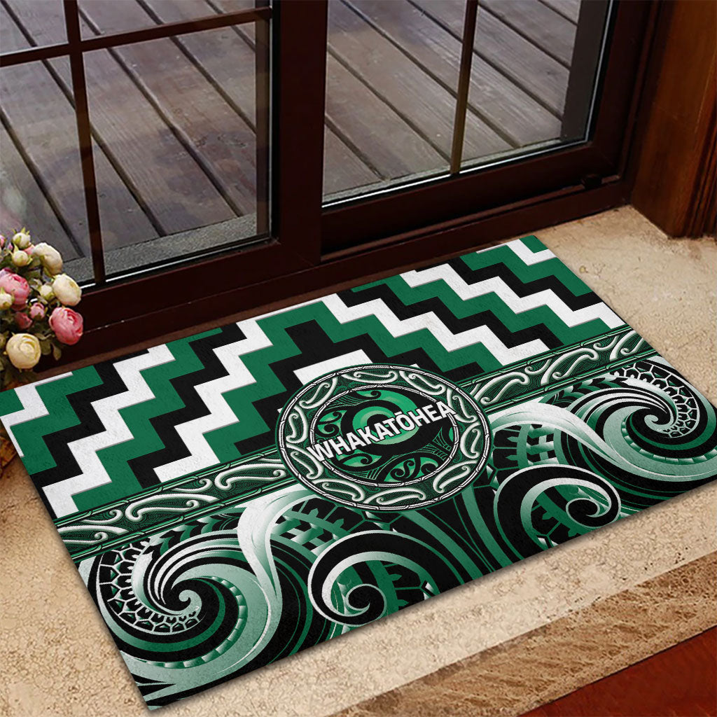Aotearoa Whakatohea Rubber Doormat Maori Iwi Poutama Puhoro Tattoo LT14 - Polynesian Pride