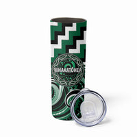 Aotearoa Whakatohea Personalised Skinny Tumbler Maori Iwi Poutama Puhoro Tattoo LT14 - Polynesian Pride