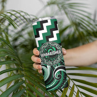 Aotearoa Whakatohea Personalised Skinny Tumbler Maori Iwi Poutama Puhoro Tattoo LT14 - Polynesian Pride