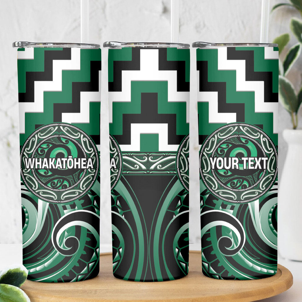 Aotearoa Whakatohea Personalised Skinny Tumbler Maori Iwi Poutama Puhoro Tattoo LT14 - Polynesian Pride