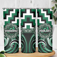 Aotearoa Whakatohea Personalised Skinny Tumbler Maori Iwi Poutama Puhoro Tattoo LT14 - Polynesian Pride