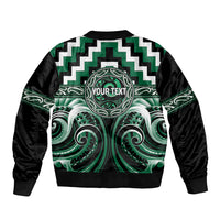 Aotearoa Whakatohea Personalised Sleeve Zip Bomber Jacket Maori Iwi Poutama Puhoro Tattoo LT14 - Polynesian Pride