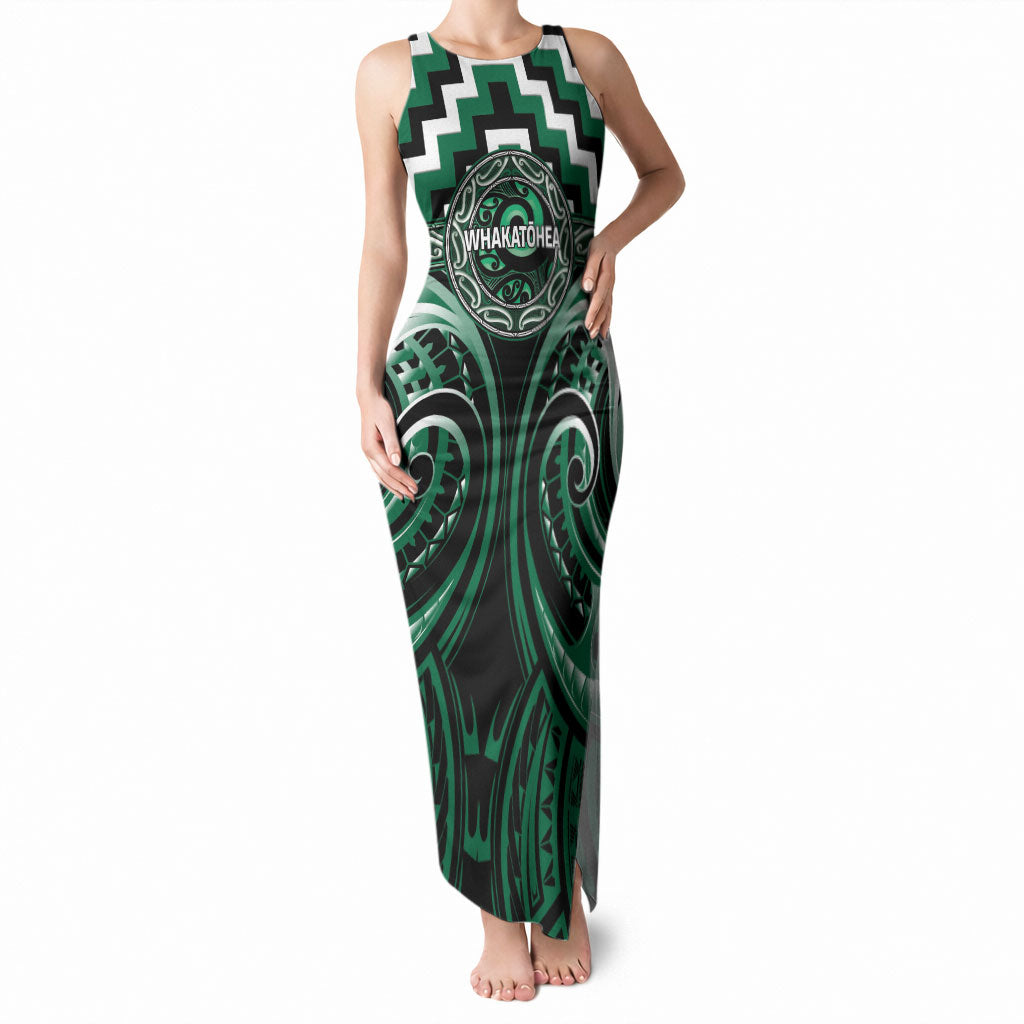 Aotearoa Whakatohea Personalised Tank Maxi Dress Maori Iwi Poutama Puhoro Tattoo
