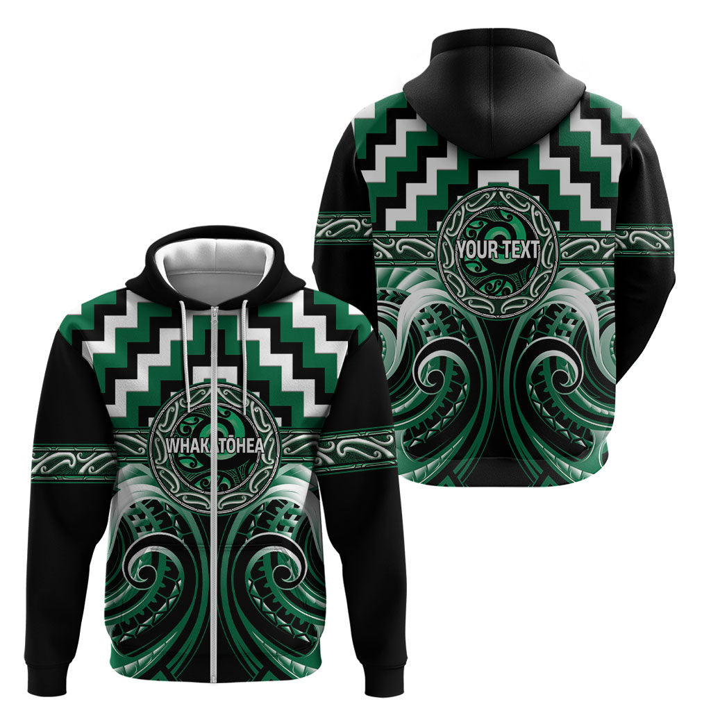Aotearoa Whakatohea Personalised Zip Hoodie Maori Iwi Poutama Puhoro Tattoo LT14 - Polynesian Pride