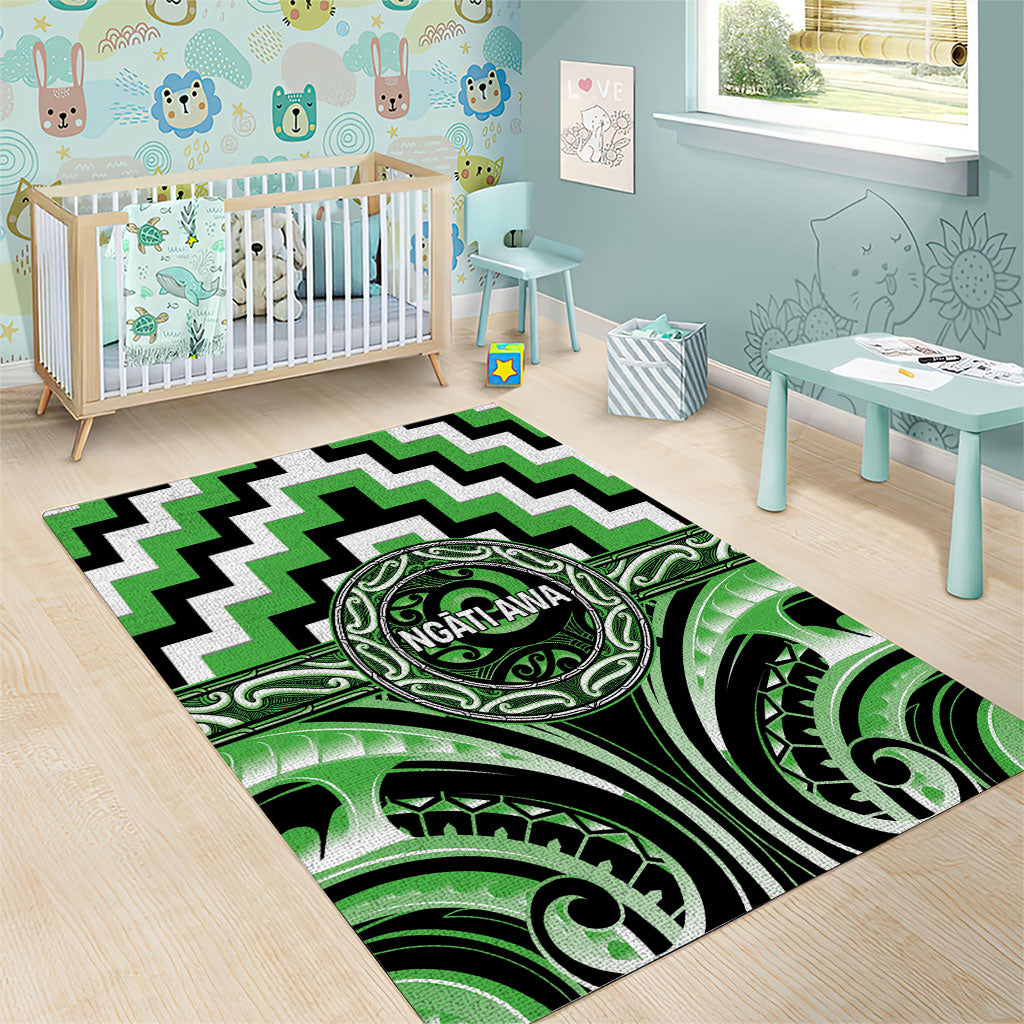 Aotearoa Ngati Awa Area Rug Maori Iwi Poutama Puhoro Tattoo LT14 - Polynesian Pride