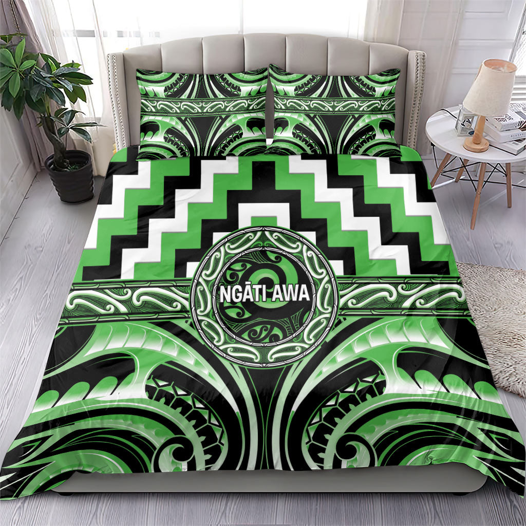 Aotearoa Ngati Awa Bedding Set Maori Iwi Poutama Puhoro Tattoo LT14 - Polynesian Pride
